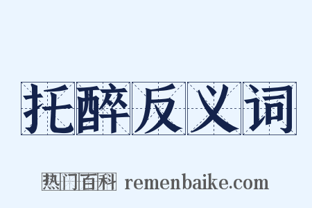 托醉反义词是什么意思的图片